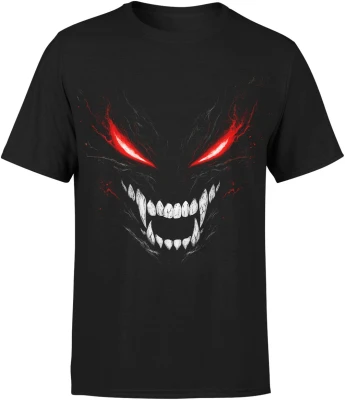 Demoniczne Oczy horror potwór red eyes halloween Męska koszulka