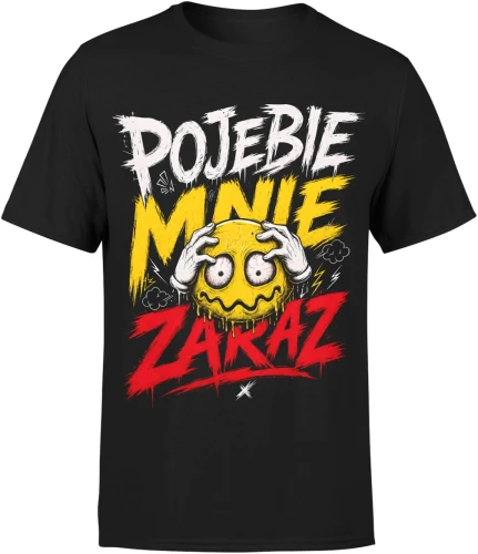 Pojebie Mnie Zaraz Szalony Wściekła Mina Męska koszulka 