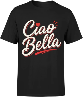Ciao Bella włoski styl fashion Męska koszulka