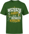 Wszędzie Dobrze Ale Na Działce Najlepiej Grill Ogród Męska koszulka 