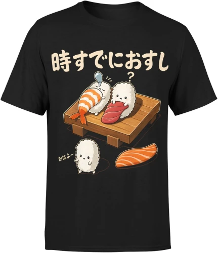 Sushi japońskie jedzenie słodkie rolki kuchnia azjatycka Męska koszulka 