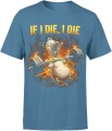 If I Die I Die kaczka sztanga gym Męska koszulka 