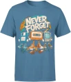 Never Forget kaseta magnetofonowa dyskietka lata 80 Męska koszulka 