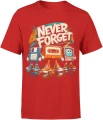 Never Forget kaseta magnetofonowa dyskietka lata 80 Męska koszulka 