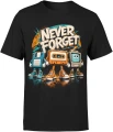 Never Forget kaseta magnetofonowa dyskietka lata 80 Męska koszulka 