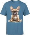 Buldog francuski puppy dog Męska koszulka 