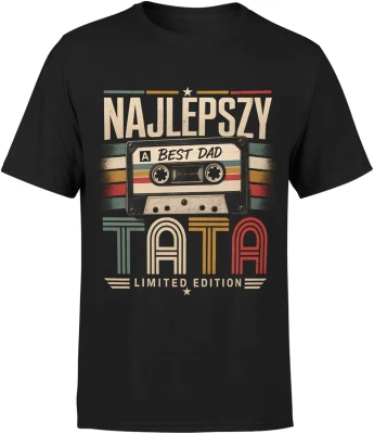 Najlepszy Tata Kaseta Best Dad Limited Edition Męska koszulka