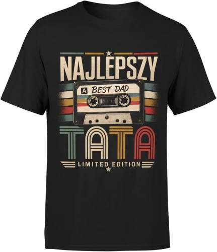 Najlepszy Tata Kaseta Best Dad Limited Edition Męska koszulka 