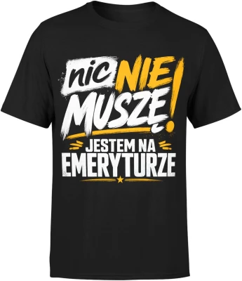 Emerytura odpoczynek relaks zabawny senior wolność Męska koszulka