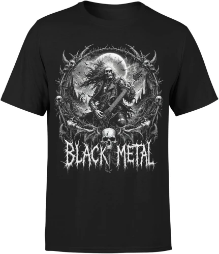 Black metal gitarzysta mroczny koncert Męska koszulka 