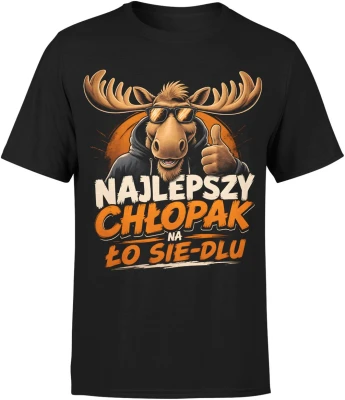 Łoś Okulary Najlepszy Chłopak Na Łosiedlu Śmieszny Męska koszulka