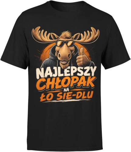 Łoś Okulary Najlepszy Chłopak Na Łosiedlu Śmieszny Męska koszulka 