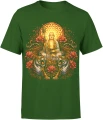 Medytacja tygrysy buddyzm mandala Męska koszulka 