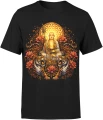 Medytacja tygrysy buddyzm mandala Męska koszulka 
