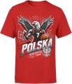 Polska Koszykówka Orzeł Reprezentacja Narodowa Kibic Męska koszulka 