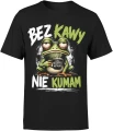 Bez Kawy Nie Kumam Żaba Kawa Coffee Męska koszulka 