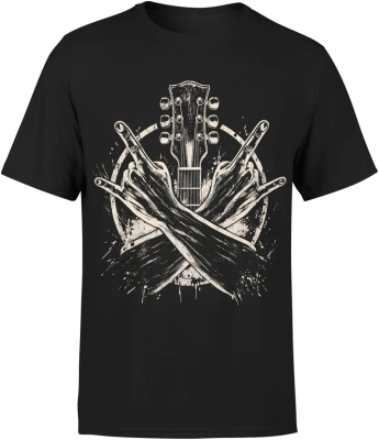 Gitara Rock Muzyka Heavy Metal Festival Męska koszulka