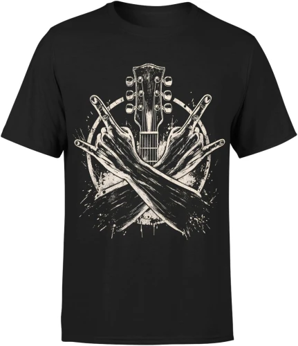 Gitara Rock Muzyka Heavy Metal Festival Męska koszulka 