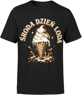 Środa dzień loda rożek waniliowy deser Męska koszulka