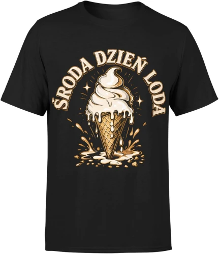 Środa dzień loda rożek waniliowy deser Męska koszulka 