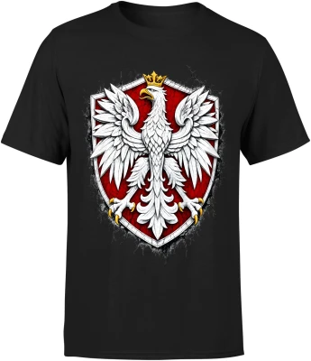 Orzeł Biały Polska godło patriotyczne narodowy polski symbol Męska koszulka