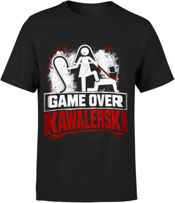 Game Over Kawalerski pan młody ekipa na wieczór kawalerski Męska koszulka