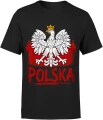 Polska Orzeł Biały godło patriotyczne biało czerwoni Męska koszulka 