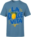 La Dolce Vita cytryna Włochy wakacje Męska koszulka 