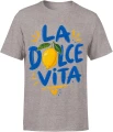 La Dolce Vita cytryna Włochy wakacje Męska koszulka 