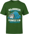 Najgorsze jest zawsze pierwsze 5 dni po weekendzie Męska koszulka 