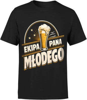 Ekipa Pana Młodego kawalerski drużyna kumpli ostatnia noc wolności Męska koszulka