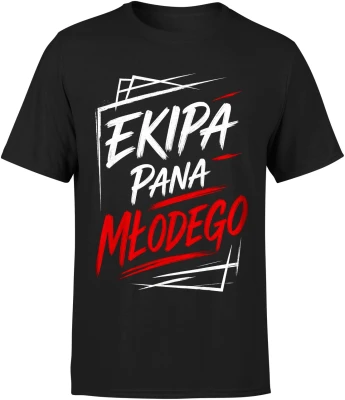 Ekipa Pana Młodego wesele kawalerski impreza pan młody Męska koszulka