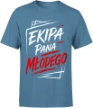 Ekipa Pana Młodego wesele kawalerski impreza pan młody Męska koszulka 