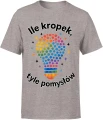Ile kropek tyle pomysłów kolorowa żarówka szkoła edukacja Dzień Kropki Męska koszulka 