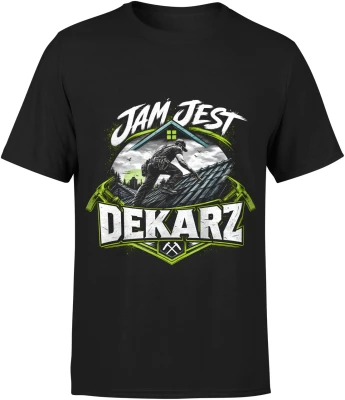 Jam jest dekarz budowa remont fachowiec Męska koszulka