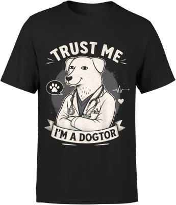 Trust Me I'm A Dogtor pies lekarz Męska koszulka