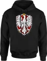 Orzeł Biały Polska godło patriotyczne narodowy polski symbol Męska bluza z kapturem 