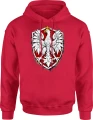 Orzeł Biały Polska godło patriotyczne narodowy polski symbol Męska bluza z kapturem 
