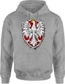 Orzeł Biały Polska godło patriotyczne narodowy polski symbol Męska bluza z kapturem 