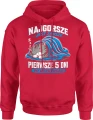 Najgorsze jest zawsze pierwsze 5 dni po weekendzie Męska bluza z kapturem 
