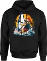 Miś windsurfing deska wakacje lato surfer Męska bluza z kapturem 
