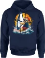 Miś windsurfing deska wakacje lato surfer Męska bluza z kapturem 