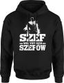 Szef wszystkich szefów kierownik lider boss Męska bluza z kapturem 