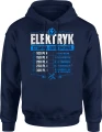Elektryk stawka godzinowa prąd instalacja napięcie Męska bluza z kapturem 