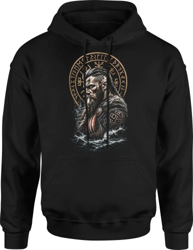 Wiking nordycki wojownik Valhalla legenda Skandynawia Męska bluza z kapturem 