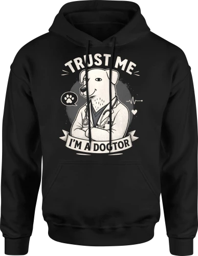 Trust Me I'm A Dogtor pies lekarz Męska bluza z kapturem 