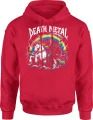 Death Metal jednorożec tęcza mocne brzmienie Męska bluza z kapturem 