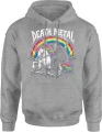 Death Metal jednorożec tęcza mocne brzmienie Męska bluza z kapturem 