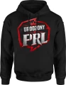 Urodzony PRL lata 70 80 kultowy klimat oldschool Męska bluza z kapturem 