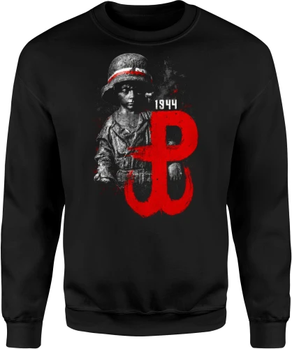 Polska Walcząca 1944 Powstanie Warszawskie patriotyczna Męska bluza 